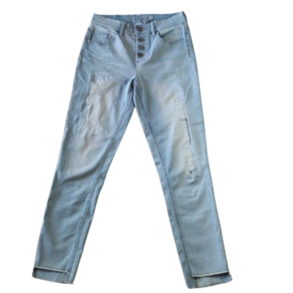 Justice Lightly Distressed Jeans Pant Girl's Size 14. - Picture 2 of 14